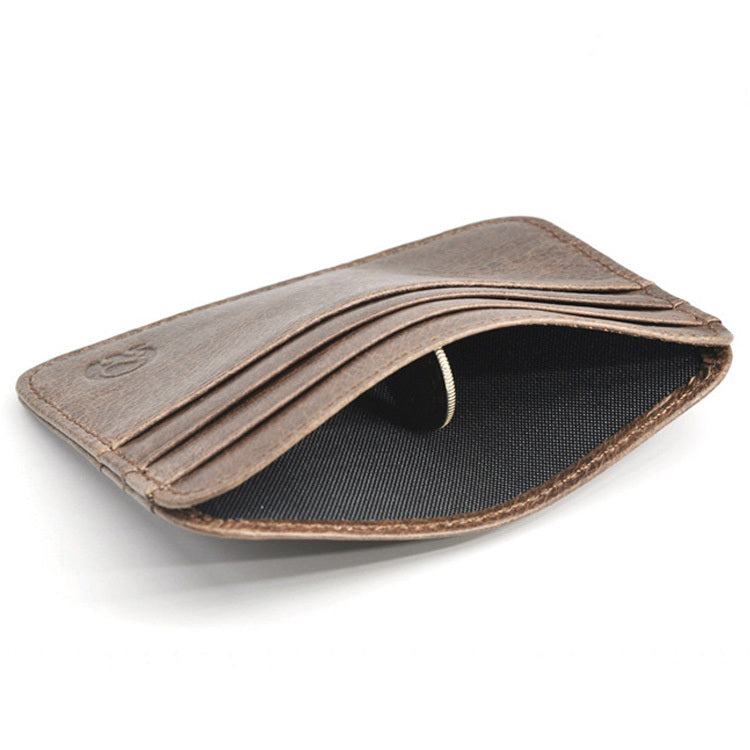 Minimalist Credit Card Holder Anti-theft Leather Wallet, Slim Front Pocket Wallet Christmas Gift