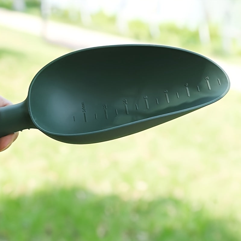 1pc Garden Shovel, Flower Vegetables Planting Soil Loosening Shovel, Plastic Succulent Plants Soil Shovels, Handheld Soil Scoop Scale Mark Loosening Soil, Plastic Potting Soil Scoop Garden Shovel Digging Tool, Garden Supplies