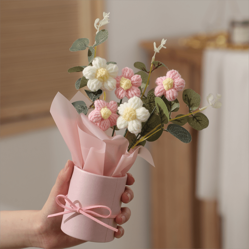 Charming Fleece Puff Tulip in Illuminated Gift Bag - Perfect for Birthday & Holiday Decor, Spring Home Accent, No Battery Required, Flower Decorations