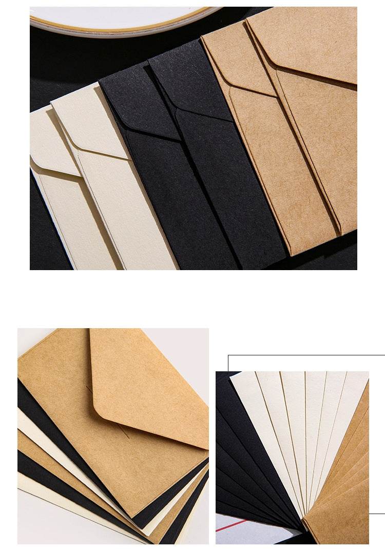 50pcs Kraft Paper Vintage Square Mini Envelopes, Self-Sealing Greeting Card Holders for Thanksgiving & Everyday Use