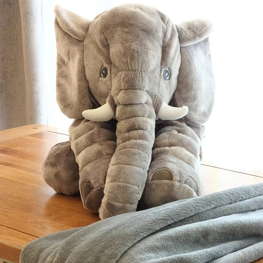 1pc Cartoon Cute Grey Elephant Plush Toy - Soft Stuffed Elephant The Perfect Friend Gift For Halloween Thanksgiving Christmas Gifts