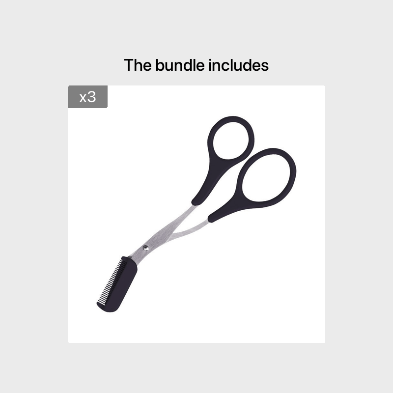 Eyebrow Scissors With Comb, Stainless Steel Eyebrow Trimming Curved Scissors For Women And Men, Fashion Eyebrow Hair Remover Tool