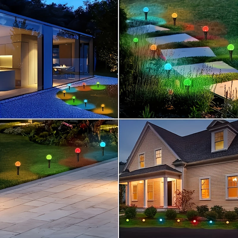 20pcs Solar Garden Lights, Outdoor Lawn Lamps with 8 Lighting Modes, Automatic On/Off, Metal Construction, Flower Theme, Push Button Control, Ideal for Christmas, Weddings, Parties, Camping, Birthday Decorations, Outdoor Deco