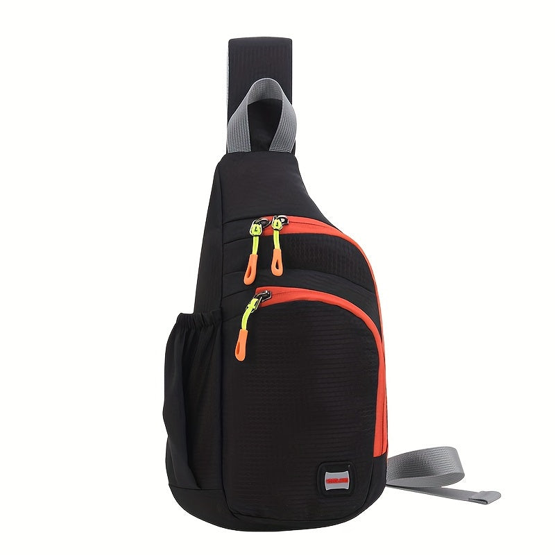 Rugged Waterproof Nylon Waist Pack - Stylish Sling Bag with Secure Zipper Compartment & Handy Side Pocket for Outdoor Adventures