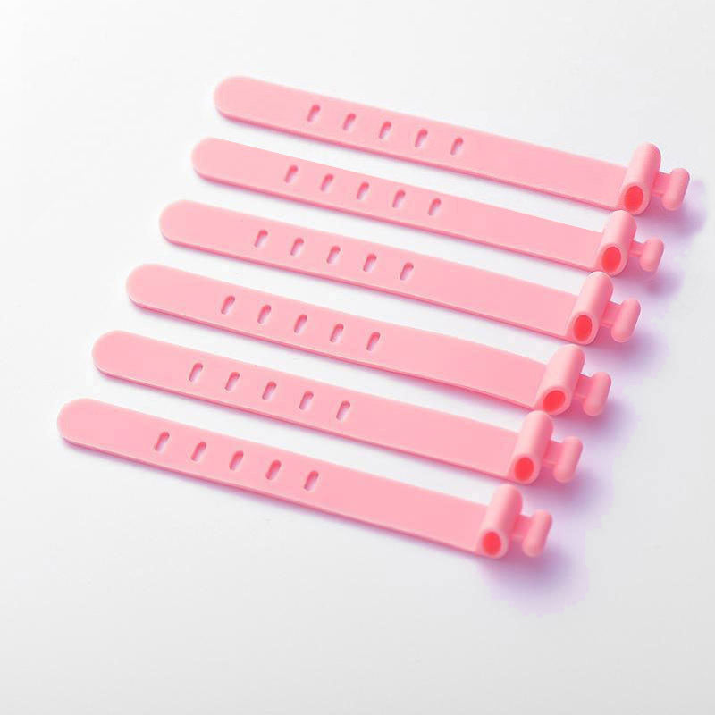 6-Pack Silicone Strap Organizer: Keep Your Earphones, Chargers & Data Cables Neatly Stored & Easily Accessible!