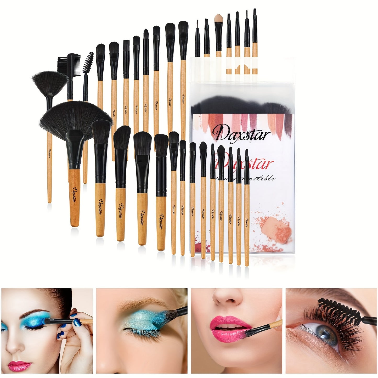 32Pcs Makeup Brushes Eyebrow Face Pencil Blush Liquid Cream Powder Useful Tool