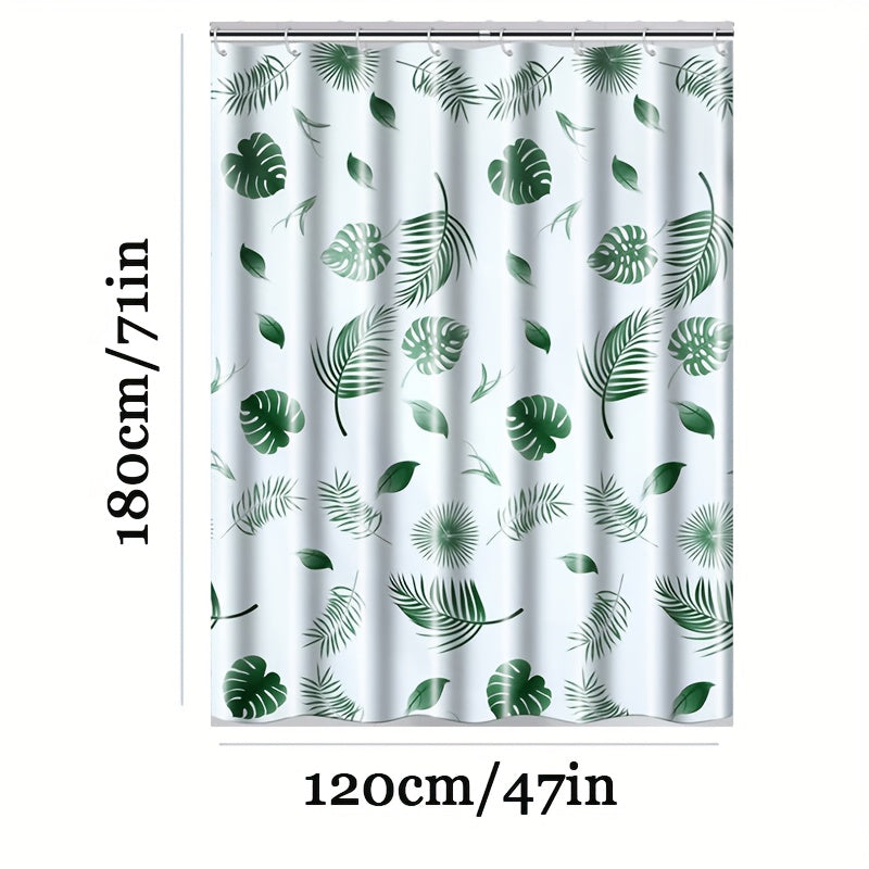 One Tropical Flower Shower Curtain with Hook, Shower Mat with Pad Ring, Bathroom Decoration, and Durable Bath Curtain, Bathroom Partition, Room Decor, Best for Christmas
