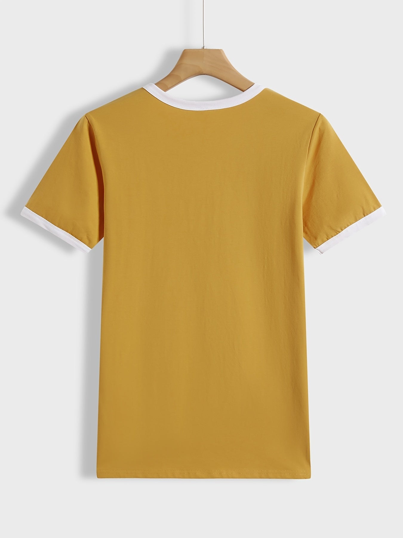 Summer Loose Crew Neck Short Sleeve Casual Simple T-shirt, Women's Clothing