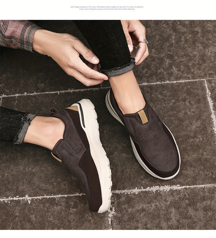 Plus Size Wide Fit Men's Lace-Up Loafers, Men's Canvas Lightweight Comfortable Walking Shoes