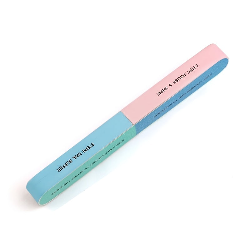 High Quality Multi-Sided Nail File Set with Polished Sponge and Sand Bars for Nail Art and Polish