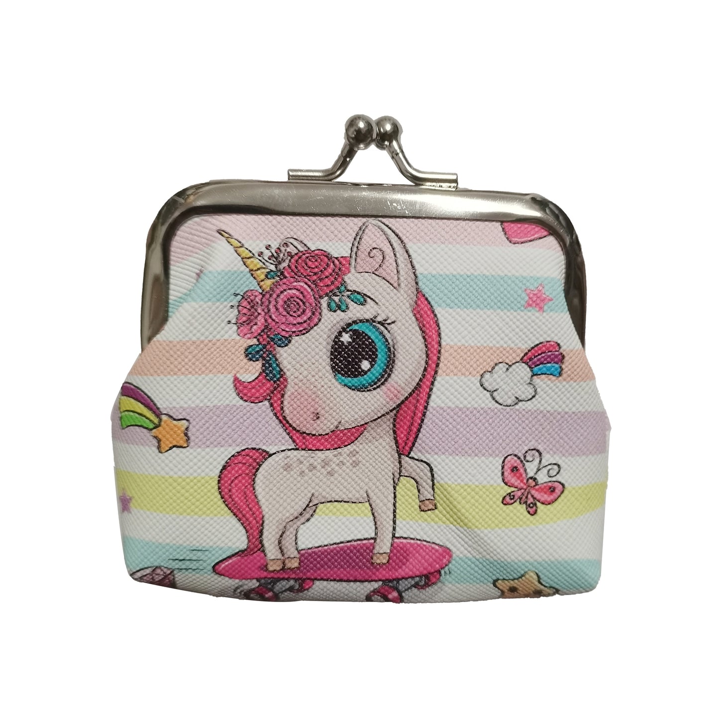 Girls Cute Cartoon Unicorn Print Creative Coin Purse Mini Wallet Holiday Gift