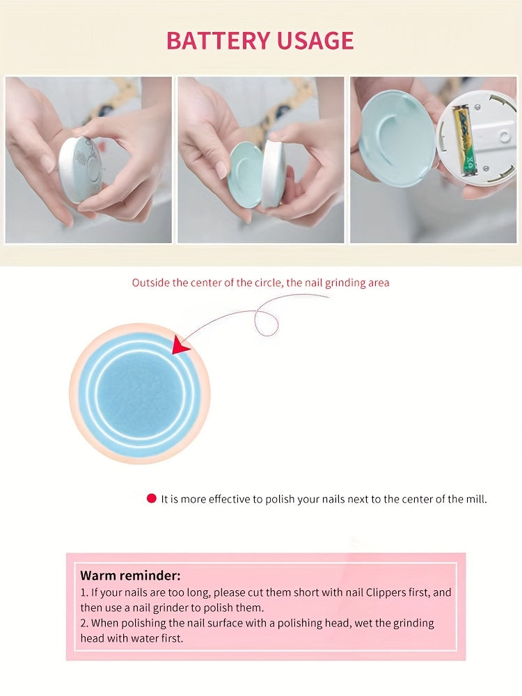 1pc Electric Baby Manicure Device, Children's Manicure Device, Baby Manicure Scissors, Baby Sanitary Supplies Set, Christmas, Halloween, Thanksgiving Day Gift