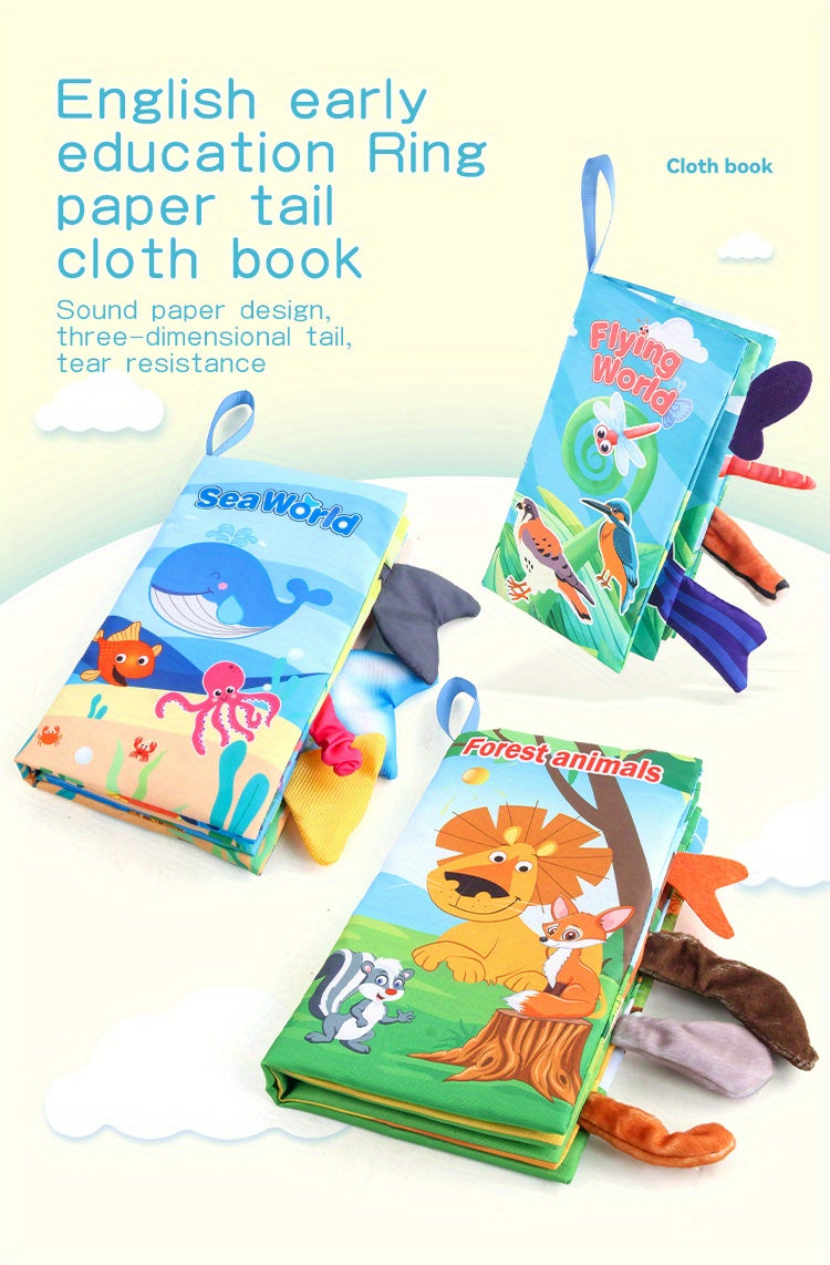 Baby Books -Baby Toys Gifts Touch Feel First Cloth Crinkle Soft Books Infant Tummy Time ToysLearning Sensory Baby Toys Stroller Toys Christmas Halloween Thanksgiving Gifts