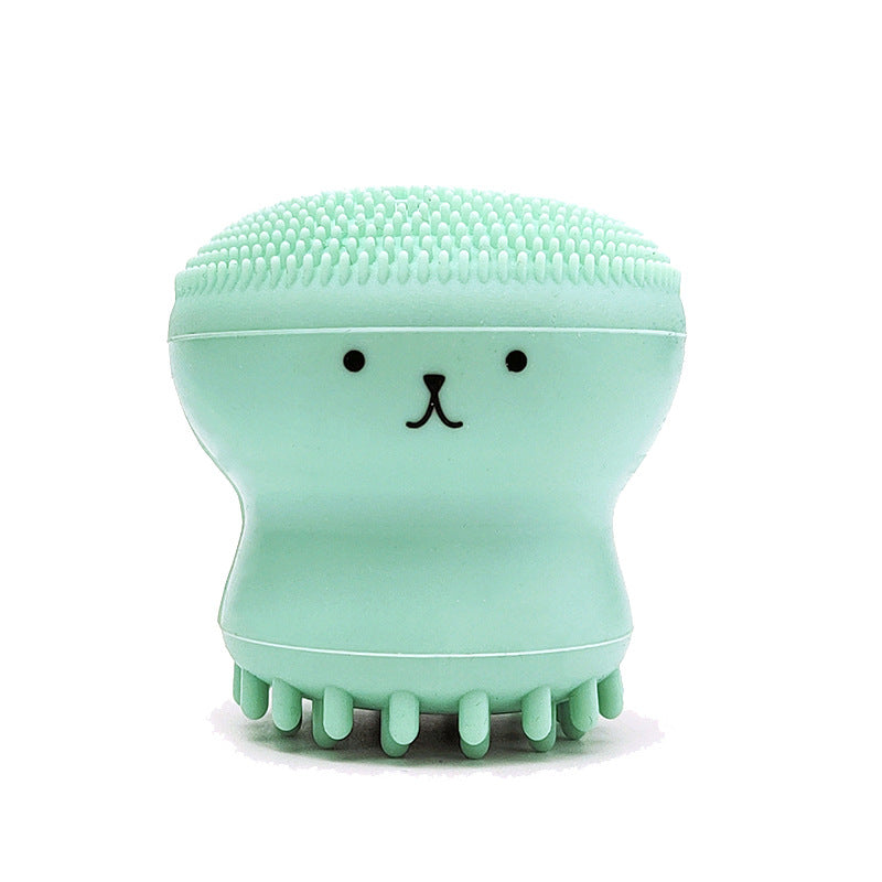 [Mini Octopus Deep Clean Brush] Exfoliating Facial Cleaning Scrubber Brush, Octopus Shape Silicone Miniature Face Deep Clean Tool, Face Massage Scrub Brush, Manual Face Washing, Fit For Daily Skin Care
