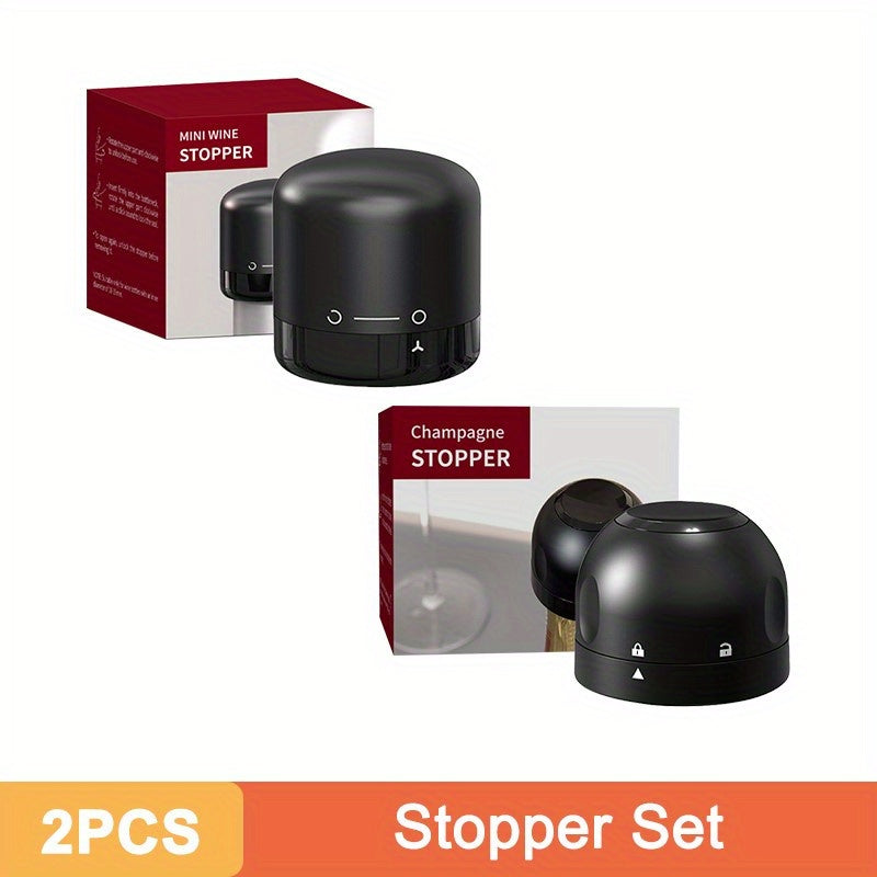 [Leak-Proof Wine Stoppers] 10x Leak-Proof Vacuum Wine Stoppers - Reusable Champagne Bottle Sealer Caps with Secure Lid, Durable Plastic for Wine & Champagne Preservation, Ideal for Home Bar, Kitchen, and Restaurant Use, Wine