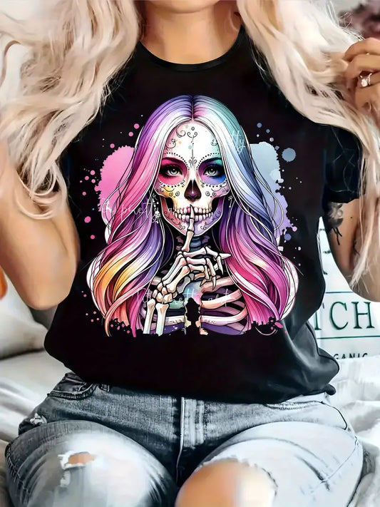 Women's Black Gothic T-Shirt (A)