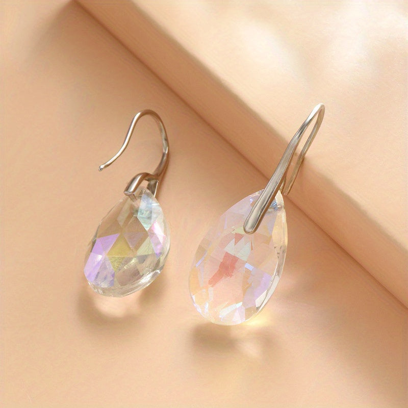 [Fashionable Jewelry] Fashionable Jewelry Set | Colorful Crystal Drop Earrings And a Pendant Necklace