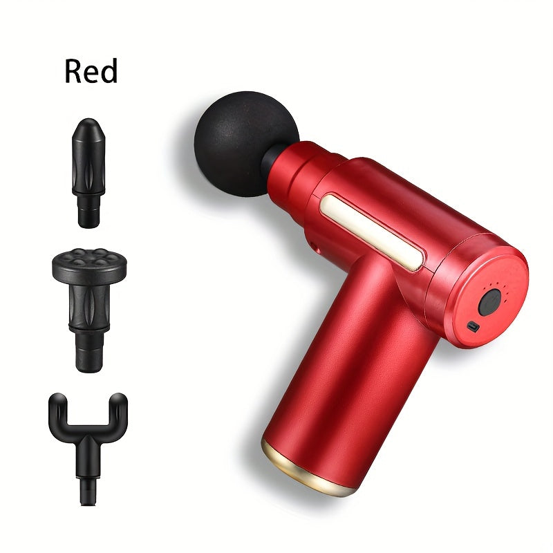 1pc Muscle Massage Gun, Handheld Muscle Massager, Type-C Rechargeable Handheld Entry Level Massager For Neck & Back