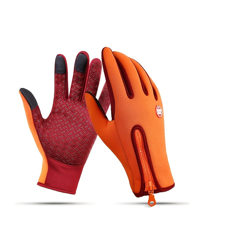 Men'S and Women'S Outdoor Touchscreen Windproof Gloves - Full-Finger Design, Warm-Keeping, Gloves for Cold Weather, Winter Gloves|Stylish Glove Design|Warm Gloves