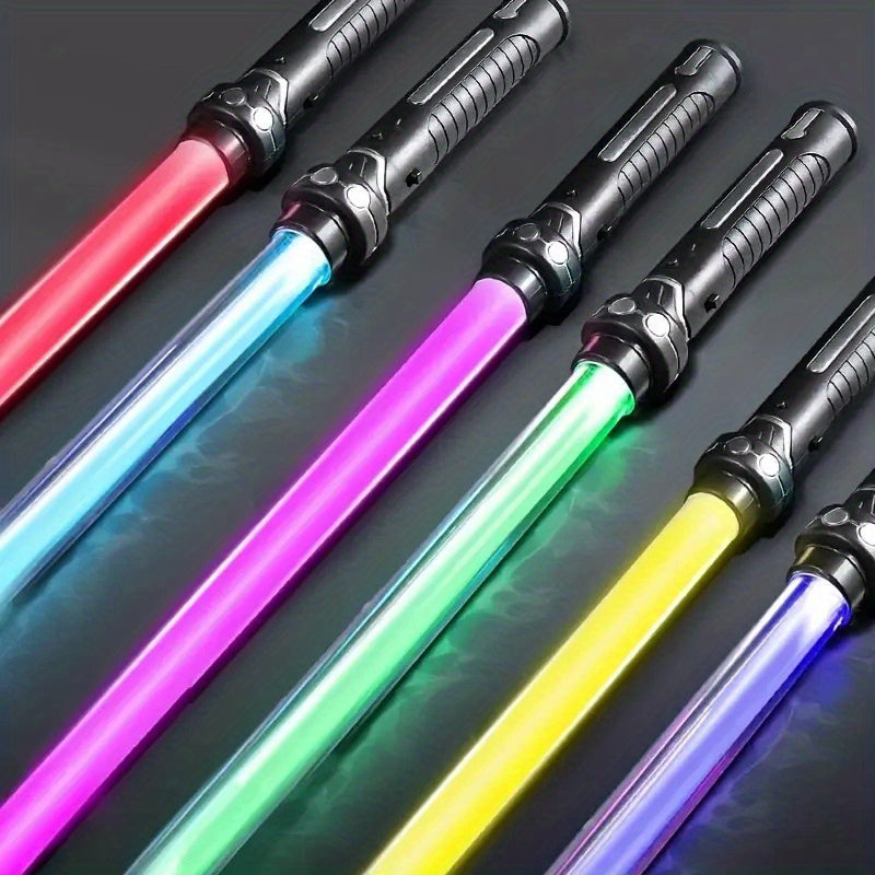Two-in-one Long Sword Combination Laser Sword War Light Toy Transparent Sword Toy Sword Flash Stick Boys And Girls Toy Plastic Toy Band Sound Christmas, Halloween, Thanksgiving Gifts