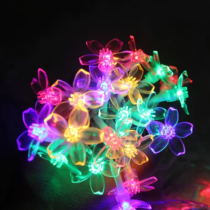 1pc Cherry Blossom String Lights, Suitable for Home Decorations Engagement Wedding Valentine's Day Holiday Party Atmosphere, 1.5m 10 Bulbs, Holiday Lighting, Romantic Ambiance, Festive Glow, Elegant Illumination, Plastic Cons
