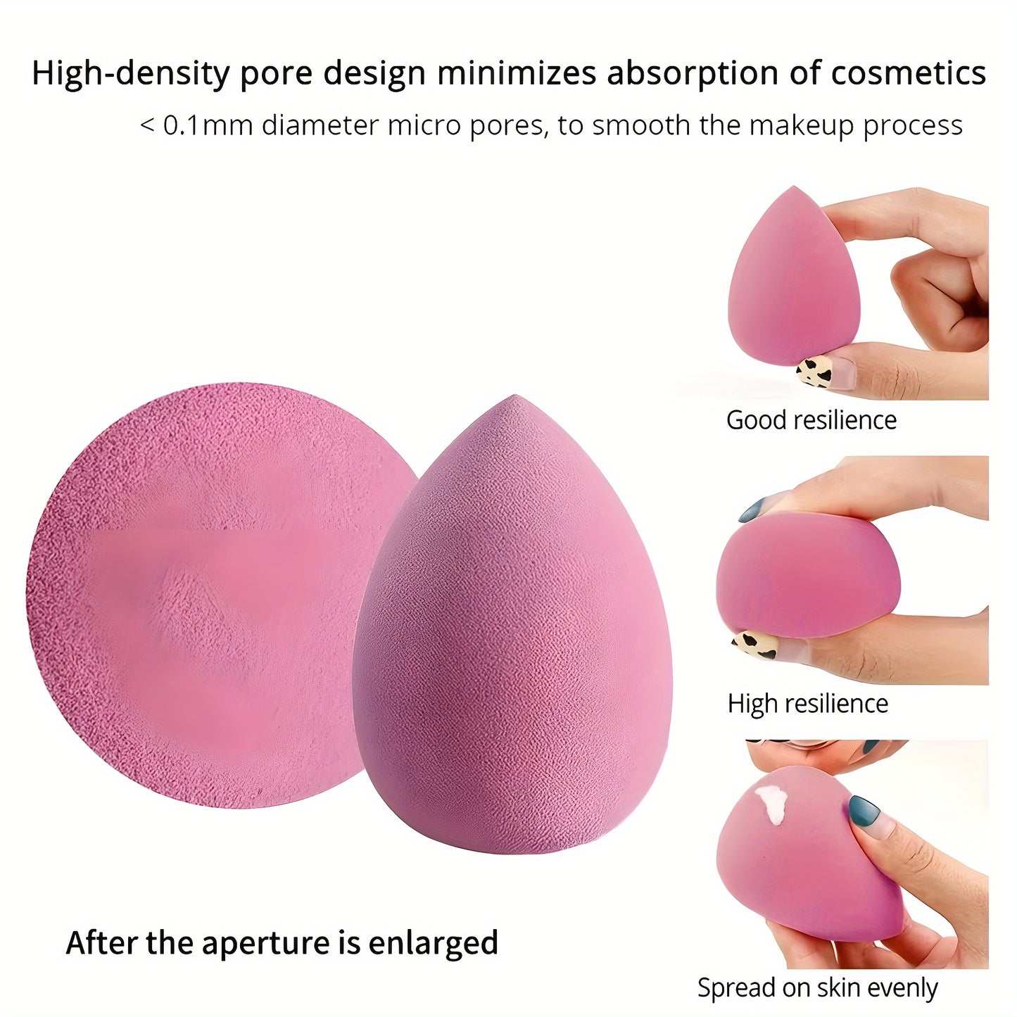 4pcs Premium Makeup Blender Set - Soft & Durable Sponges with Storage Box - Perfect for Foundation & Powder Application - Ergonomic Beauty Tool for Flawless Coverage