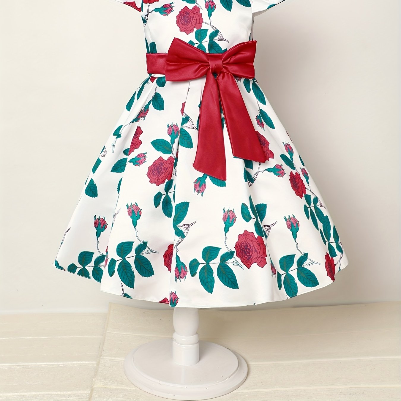 Children Eden 3-10 Years Girls Rose Print Dress