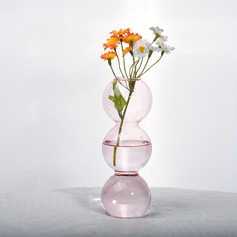 Chic Glass Bubble Vase - Transparent, Artistic Design for Home Decor | Perfect for Bedroom, Living Room & Dining Table | Nordic-Inspired Minimalist Centerpiece