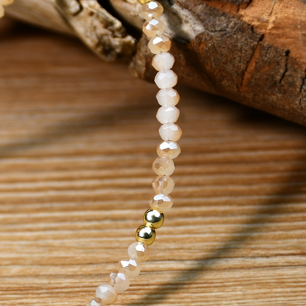 Natural Freshwater Pearl Beaded Necklace Boho Style Adjustable Neck Chain Everyday Jewelry Gift