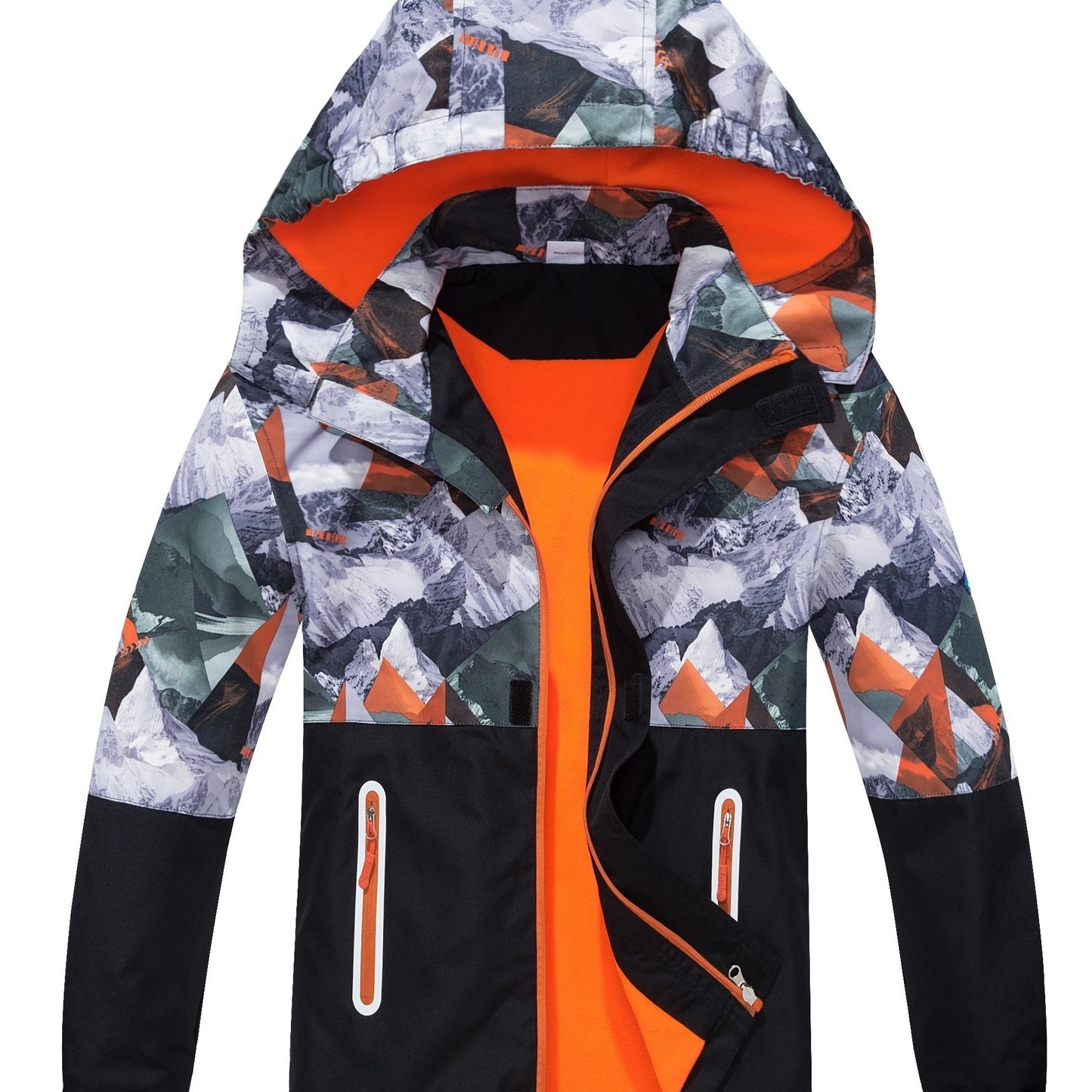 TOP&SKY KIDS Boys Lightweight High Quality Jacket with Removable Hood - Windproof Coat, Full-Zip Closure, Green/Black Camo, Machine Washable Outerwear for & Kids (Spring/Fall) - Ideal for Running, School, Travel, Kids Outdoor