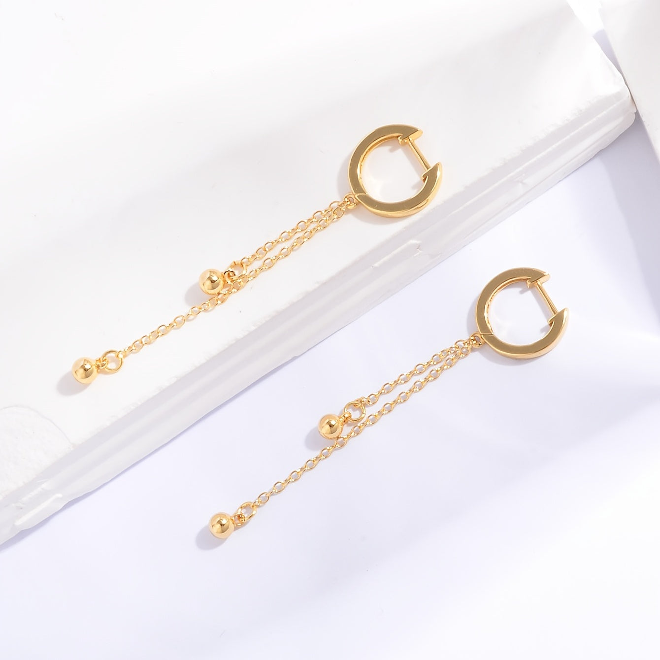 Chic Tassel Bead Earrings 18K Plated Jewelry Gift Women Accessories