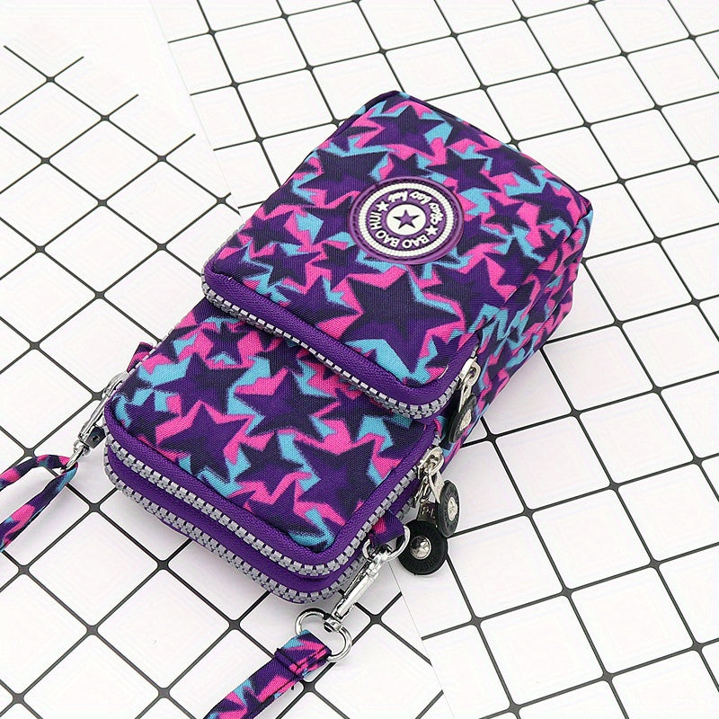 1pc Unisex Nylon Passport Holder - Retro Zipper Closure, Adjustable Strap - Going Out Essentials | Lightweight & Compact | Wet Wipe Clean
