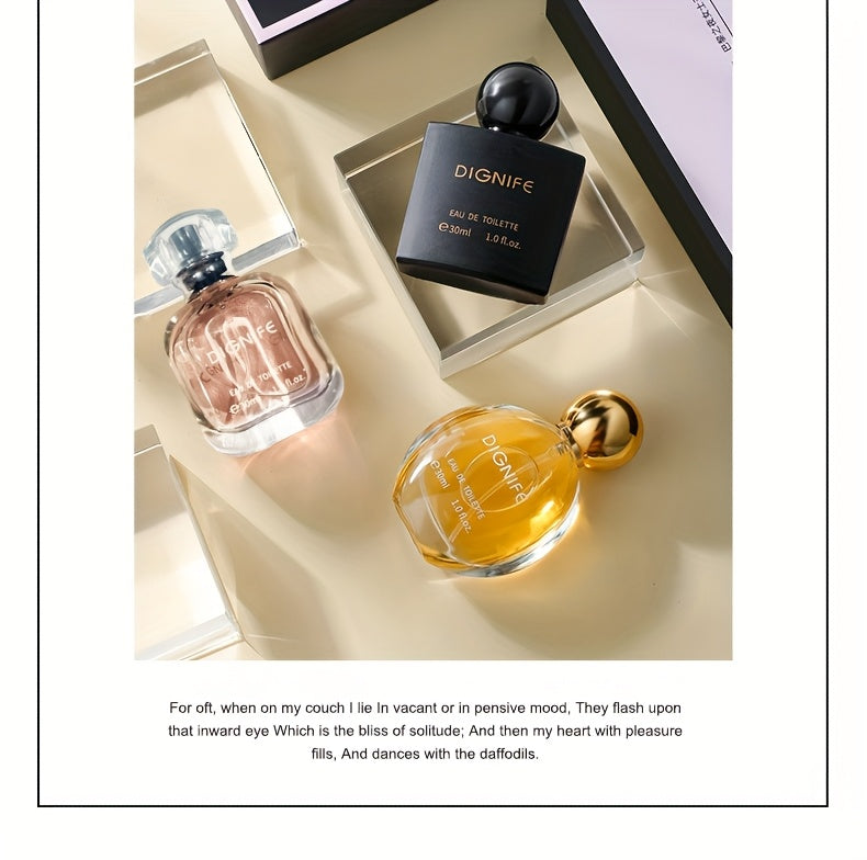 DIGNIFE Paris Night Gift Box Women's Eau De Parfum perfume 3pcs Set Body spray Vanilla Sweet Food Fuqi Flower Tone Lasting Fragrance Holiday Gift Box Preferred