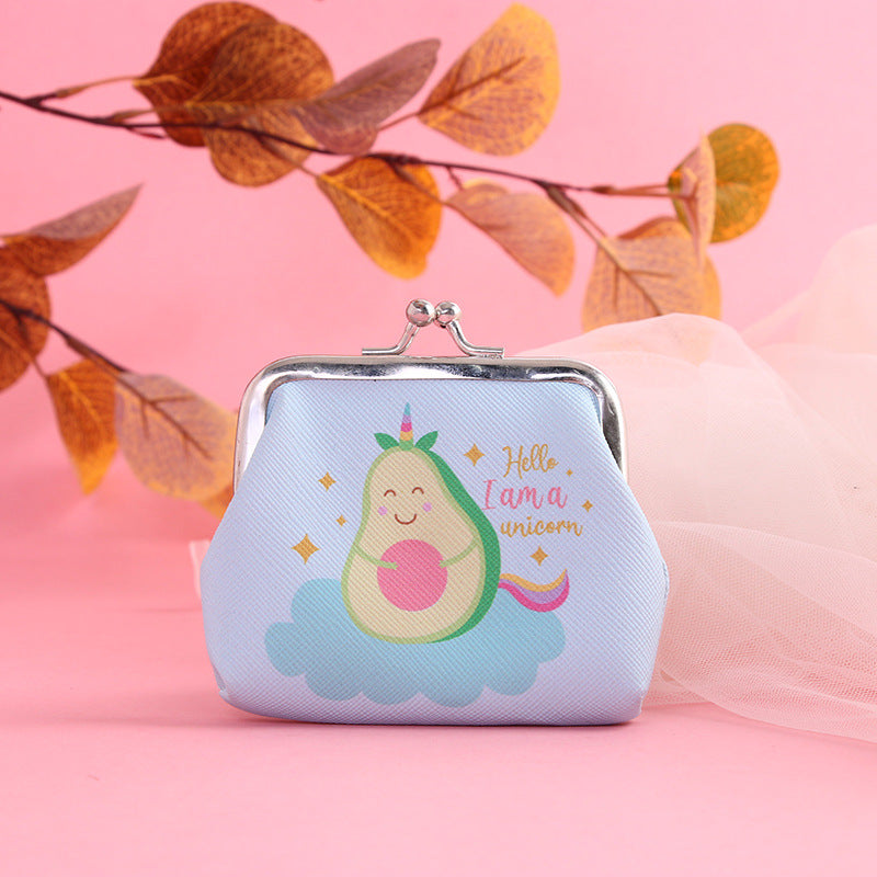 Girls Cute Cartoon Unicorn Print Creative Coin Purse Mini Wallet Holiday Gift