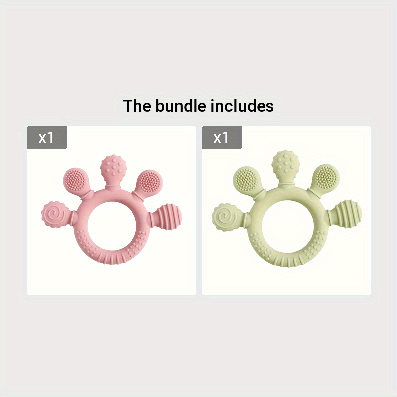 Baby Teething Toys, Baby Teethers, Food Grade Silicone Teethers,, Baby Care Rings, Toys, Gifts for Kids, Newborn Accessories