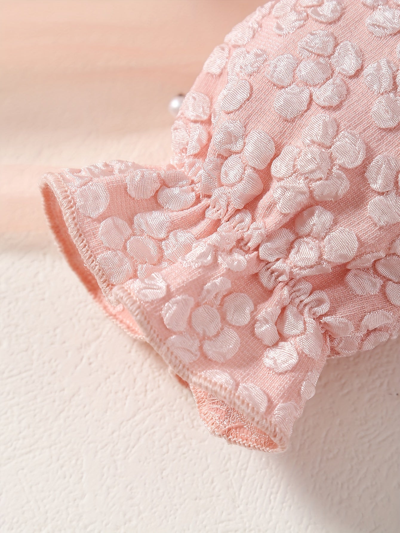 3pcs Set for Baby Girls Featuring a New Spring And Autumn Design with 3D Butterfly Embroidery, a Mesh Dress, a Short Outer Top with Ruffled Textured Sleeves, And a Bow Headband, for Outdoor