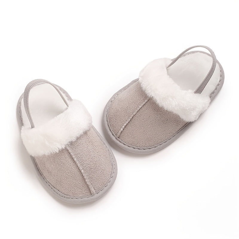 Cozy Plush Baby Girl Slippers - Soft, Non-Slip Sole for Indoor Comfort | Cute & Warm for 0-1 Year Olds | Perfect for Spring/Fall, Leisure Style, Spring/Autumn
