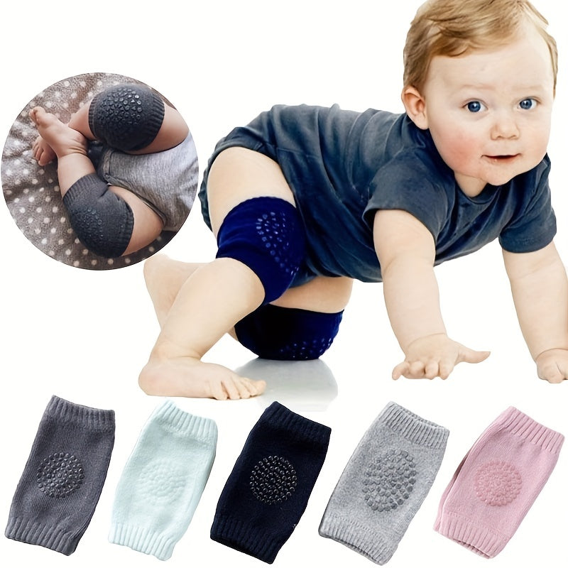 2pcs 5 colors Soft Elastic Knee and Elbow Brace Pads for Babies and Toddlers - Anti-Slip Crawling Safety Protector and Leg Cushion, Christmas, Halloween, Thanksgiving Day Gift