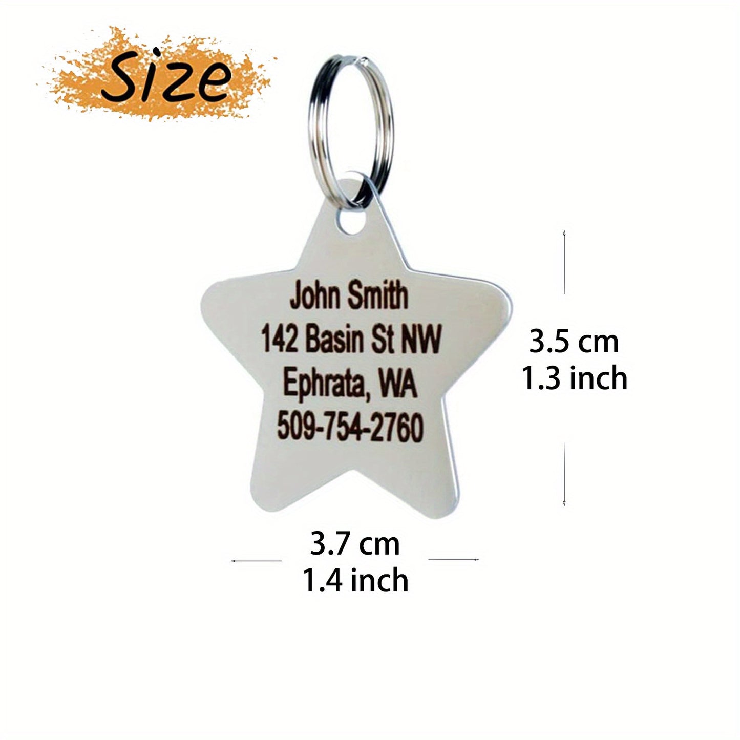 [Fast Arrival] Stylish Personalized Pet ID Tag - Durable Engraved Stainless Steel Slide-On Nameplate with Customizable Text - Long-Lasting, Water-Resistant, and Easy to Attach
