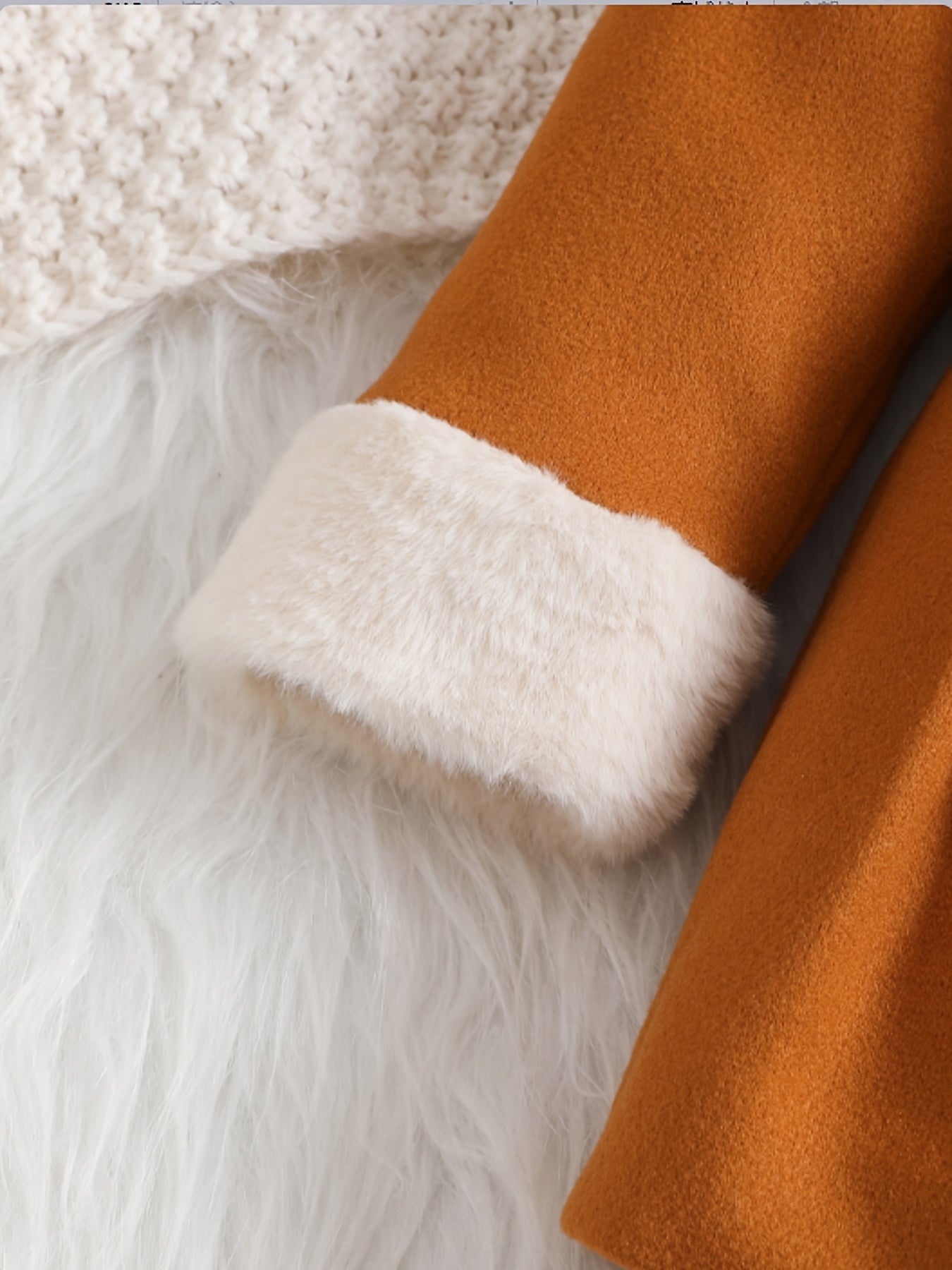 Fashionable And Versatile Coat for Baby Girls in Autumn And Winter, a Perfect Mother'S Day Gift. Adorable Plush Coat with a Bow And Collar, Designed for a Sweet Princess Look. Soft And Comfortable Outerwear to Keep Baby Warm