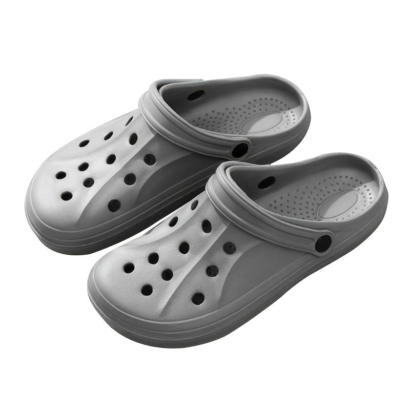 [Comfortable EVA Clogs] Comfortable EVA Clogs - Non-Slip, Breathable Slide Sandals | Gray, Blue, and Black for Indoor/Outdoor Use, Spring/Summer/Fall, Strappy Sandals