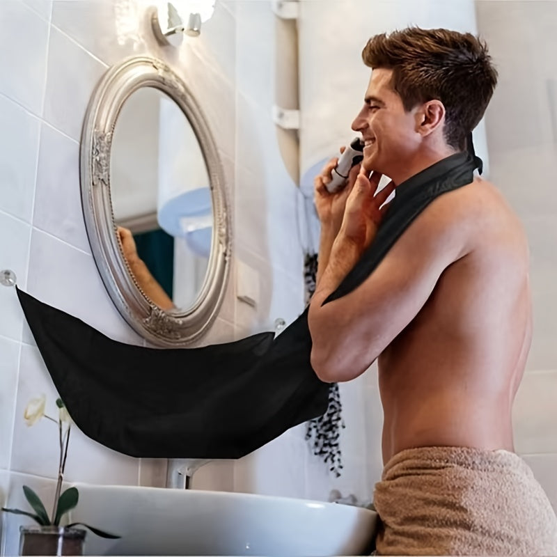 Beard Bib Apron For Men, Men's Hair Catcher For Shaving, Grooming Accessories For Dad Or Husband, 1 Size Fits All