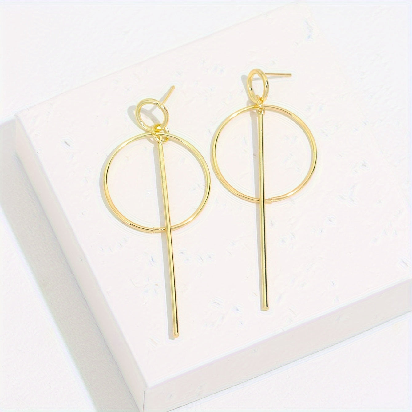 Exaggerated Hollow Geometric Pendants Drop hoop Earrings for Women Big Personality Simple Dangle Earring