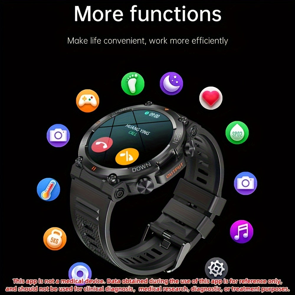 SENBONO Round Smart Watch With 3.53cm Screen Wireless Dial Answer Call Watch, Activity Fitness Watch 400mAh Outdoor Sports Smartwatch Men Women For IPhone/Android