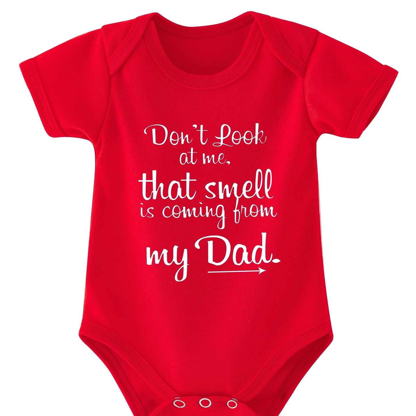 Girls Cute Letter Print Short Sleeve Onesie Clothes ''don't Look At Me'' Pregnancy Announcement Romper