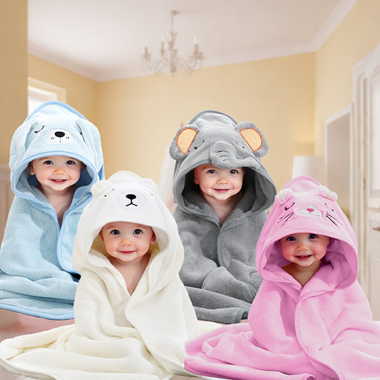 Baby Bath Towel, Swim and Beach Use, Cute Kids' Sandbag Single, Quick-Dry Coral Fleece Bath Towel, All-Season Use, Bath Towel for Kids
