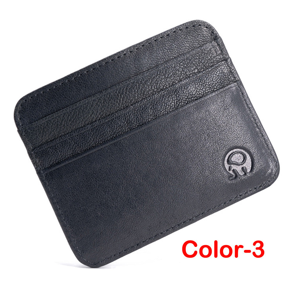 Minimalist Credit Card Holder Anti-theft Leather Wallet, Slim Front Pocket Wallet Christmas Gift