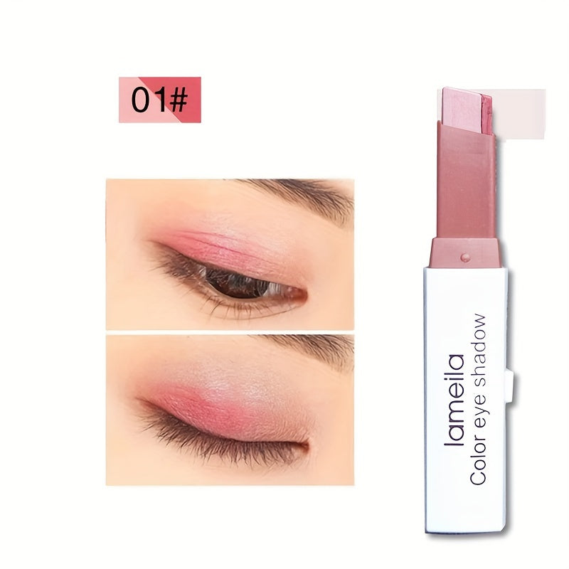 Double Color Gradient Eyeshadow Stick Waterproof And Long-Lasting Eye Makeup