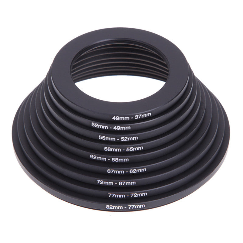 18pcs Camera Lens Filter Step Up And Step Down Lens Filter Stepping Adapter Ring 37 49 52 55 58 62 67 72 77 82mm For Nikon, Canon, Sony, Pacasonic, Fuji Pentax Olympus And Other SLR DSLR Camera Lens