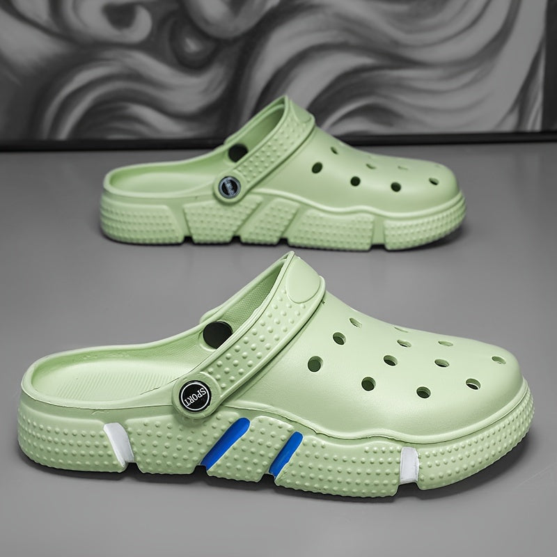 Unisex Clogs, Garden Shoes, Lightweight Non Slip Slides Slippers, Casual Hollow Out Beach Sandals, adult's footwear